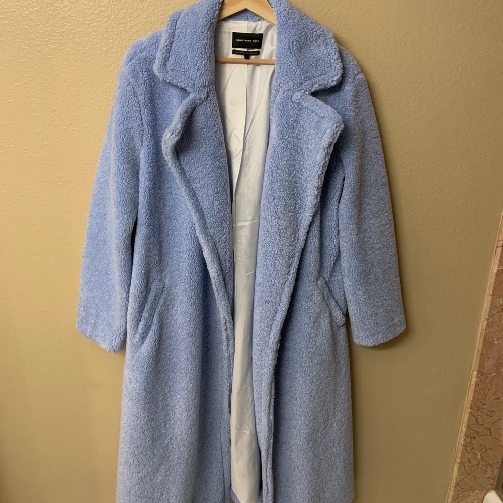 Never Worn! Blue Teddy Coat